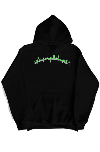 slumped cross hoodie(green)