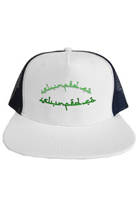 slumped neon trucker